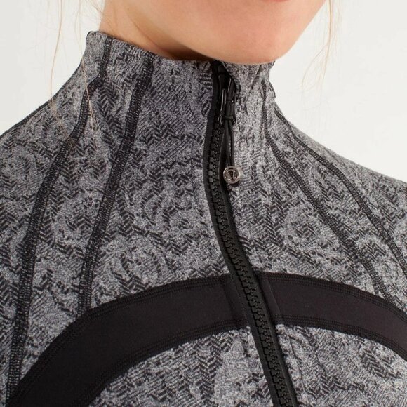 Lululemon Define Jacket Brushed Rose Herringbone Black / Black - Picture 3 of 5